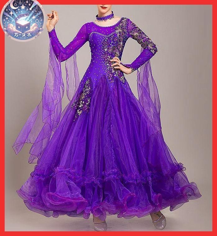 25年新作 新品未使用 社交ダンスドレス モダンダンス キラキラ