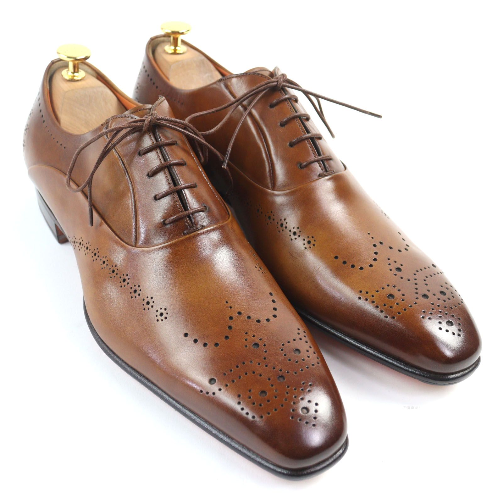 未使用品○Santoni サントーニ メダリオン ウィングチップ