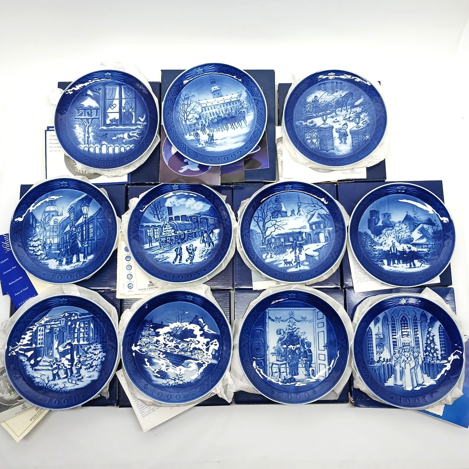 ロイヤルコペンハーゲン ROYAL COPENHAGEN イヤープレート 11点セット 1991～1997年|1999～2001年|2003年 年含む 飾り皿 クリスマスプレート
