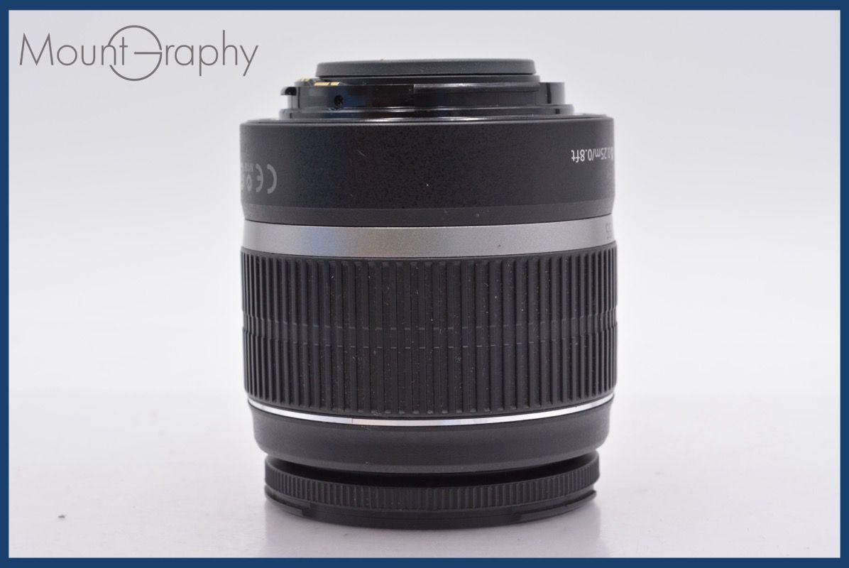 上 キヤノン Canon EF-S 18-55mm F3.5-5.6 IS 前後キャップ-レンズフィルター付 完動 同梱可 am208