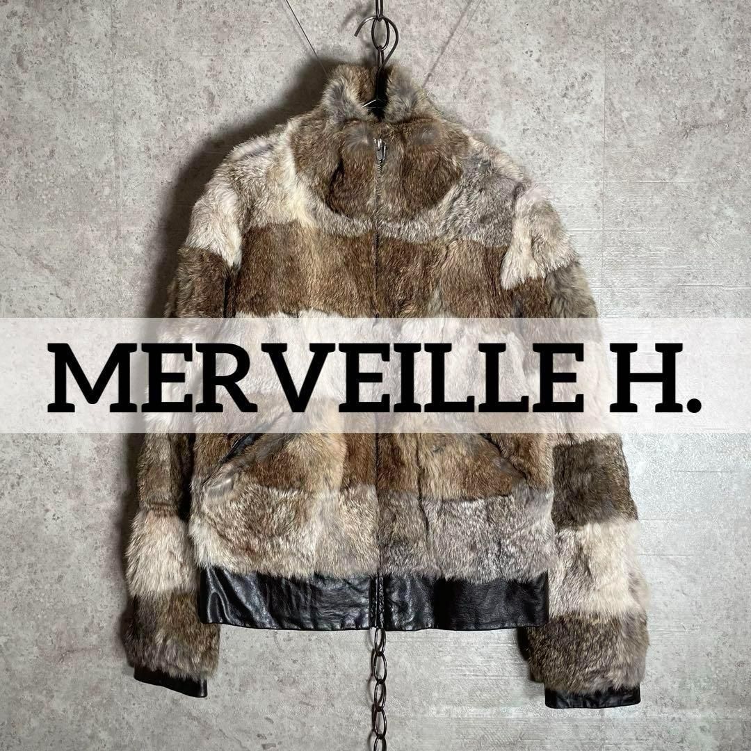 MERVEILLE H. ラビットファージャケット ピッグレザー 成人式 メルベイユアッシュ