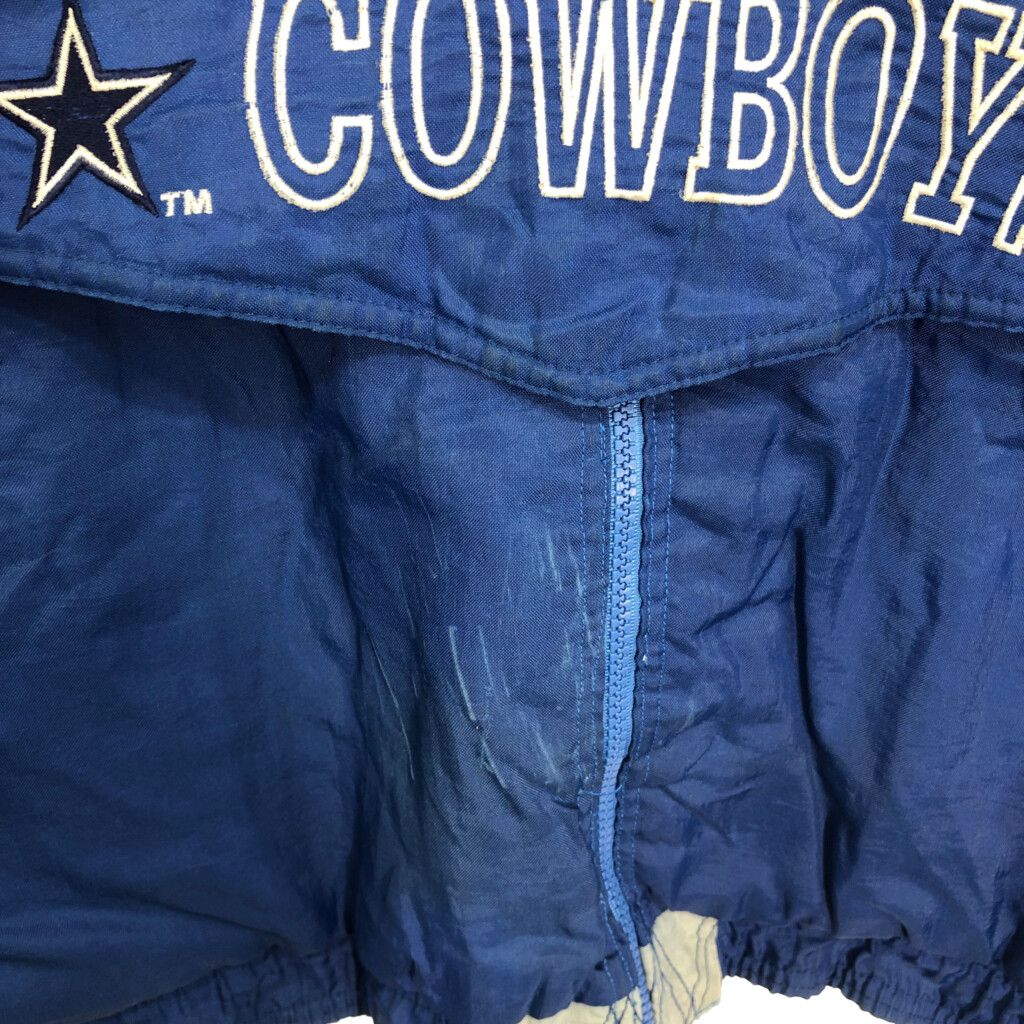 90年代 STARTER スターター NFL ダラス・カウボーイズ スタジアムジャケット プロチーム アメフト ブルー (メンズ L) 中古 古着 R5952 90年代 STARTER スターター NFL ダラス・カウボーイズ スタジアム