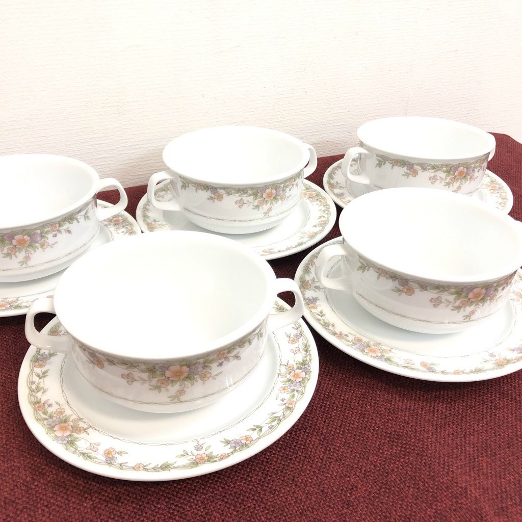 ノリタケPrimadura スープカップ&ソーサー5客