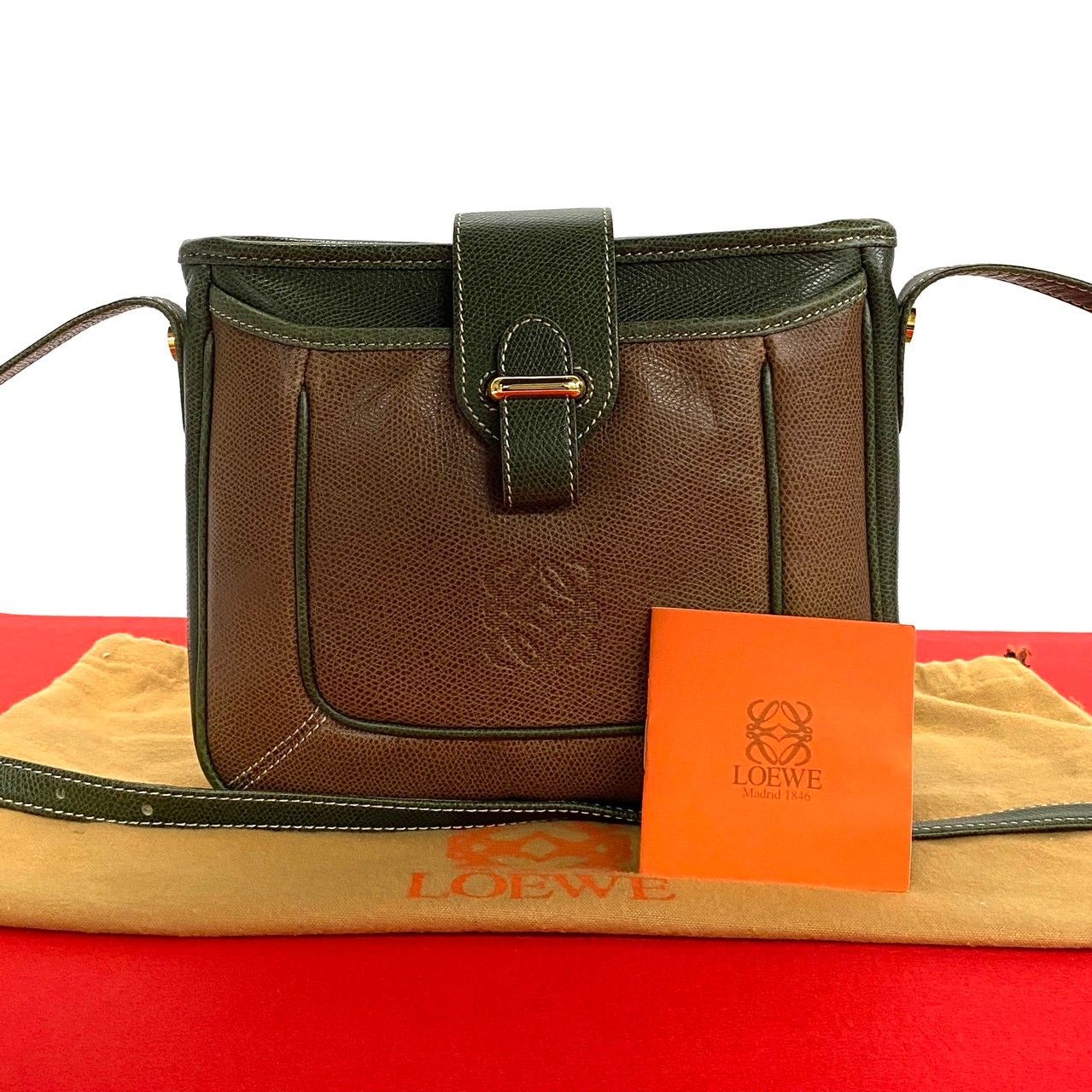 美品 LOEWE ロエベ アナグラム サコッシュ ショルダーバッグ スエード