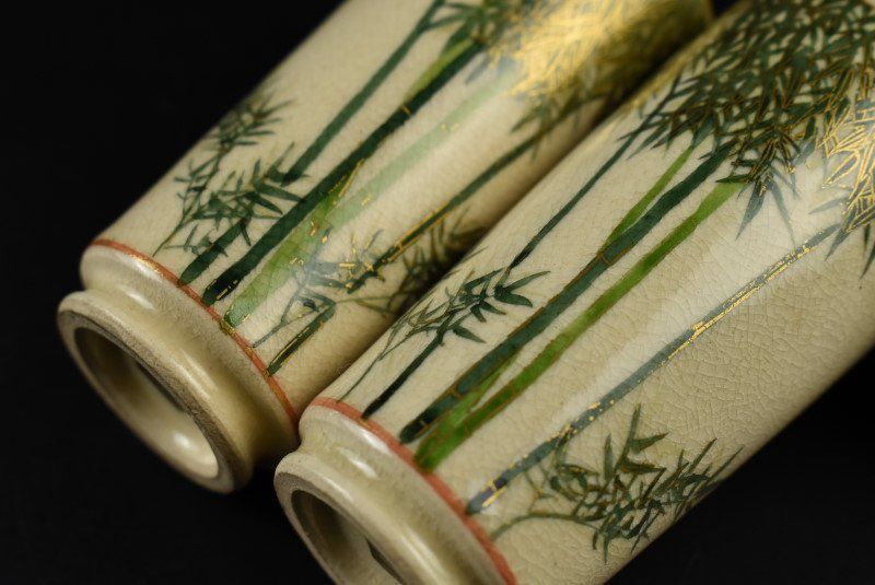 蔵A4381】古美術 古薩摩 小瓶一対 明治頃 - メルカリ