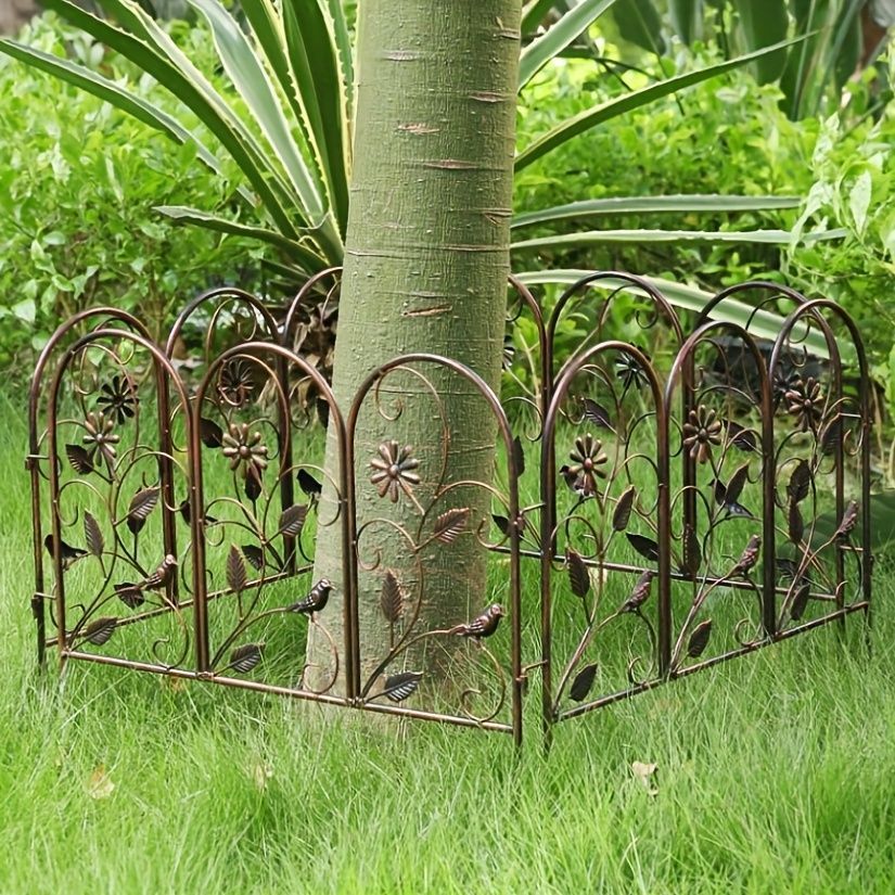 ガーデン フェンス ガーデンフェンス 4個入り ４個セット ヨーロッパスタイル メタル おしゃれガーデンフェンス 装飾用 アイアンアート ヘッジ つる植物 つる性植物用 屋外 フェスティバル デコレーション セット販売 庭 ガーデン ガーデニング ブロンズ