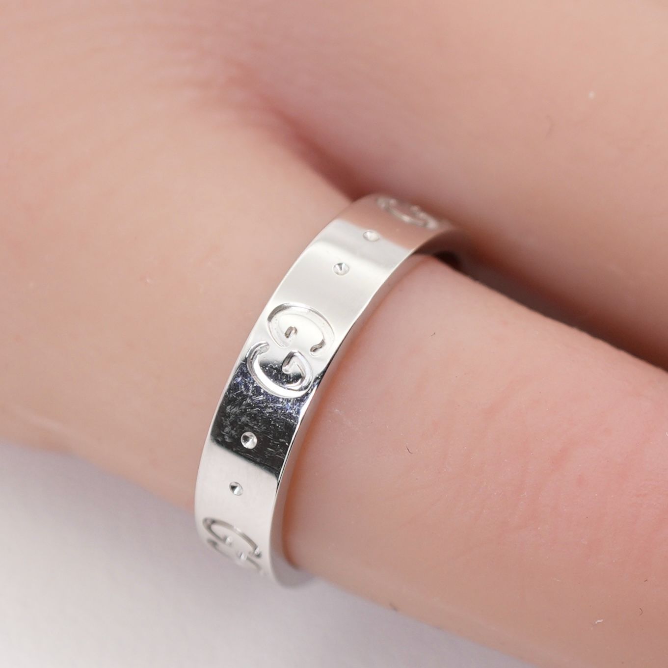 表記サイズ10 グッチ K18WG(750) アイコン リング/24-4580 - メルカリ 