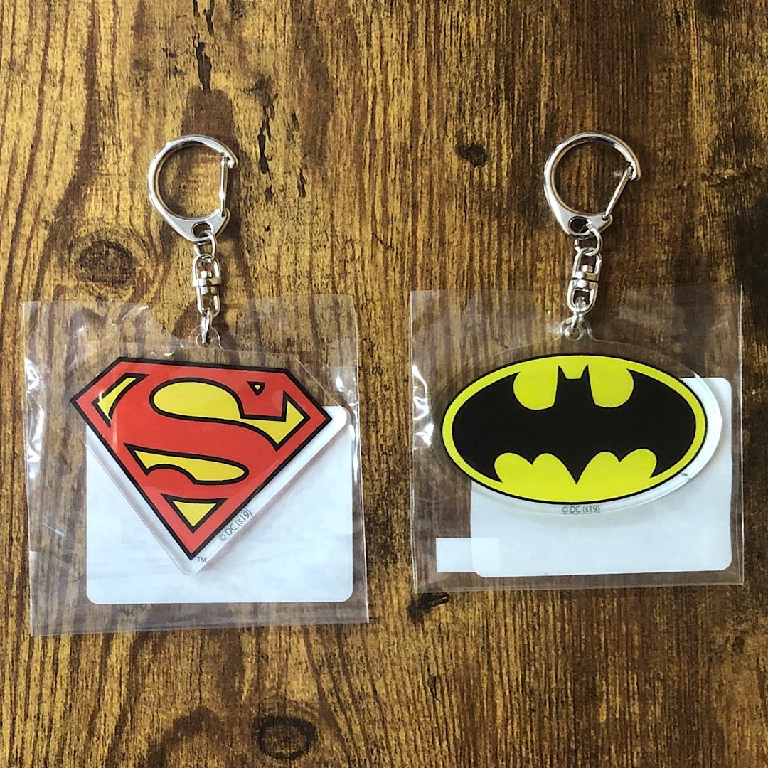 アクリルキーホルダー】2種セット スーパーマン バットマン ロゴ 