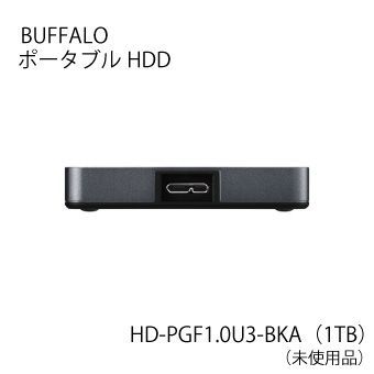 ポータブルHDD BUFFALO HD-PGF1.0U3-BKA バッファロー - メルカリ