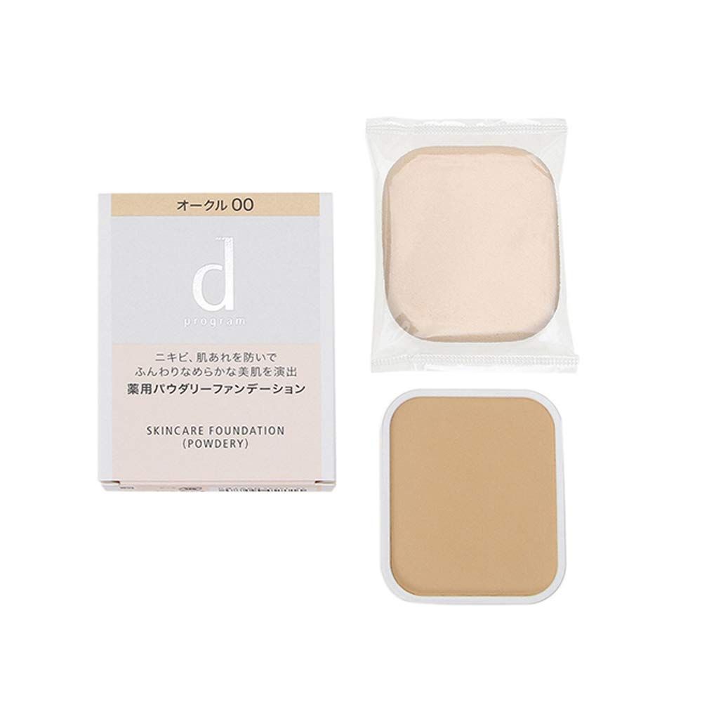 資生堂 dプログラム d program 薬用 スキンケアファンデーション（パウダリー） SPF17/PA++ 10.5g 【レフィル】 （スポンジ付） オークル10 [並行輸入品] [オークル10] [10.5グラム (x 1)]