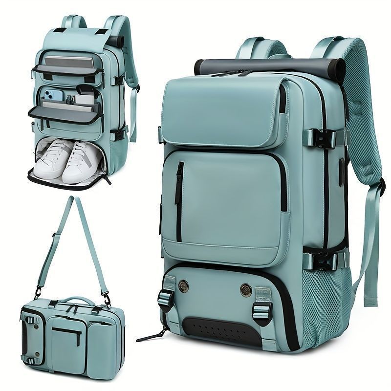 バックパック 防水 16インチ ビジネス ラップトップバックパック シューズバッグ付き トラベルラックサック リュック リュックサック アウ
