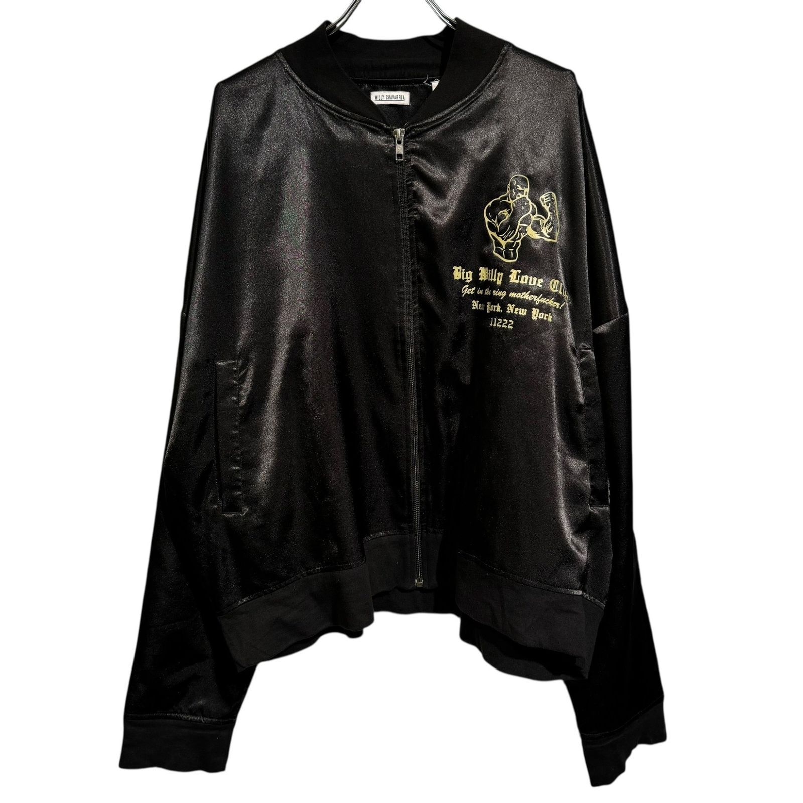 WILLY CHAVARRIA ウィリーチャバリア The Big Willy Love Club Bomber メンズ ブラック M