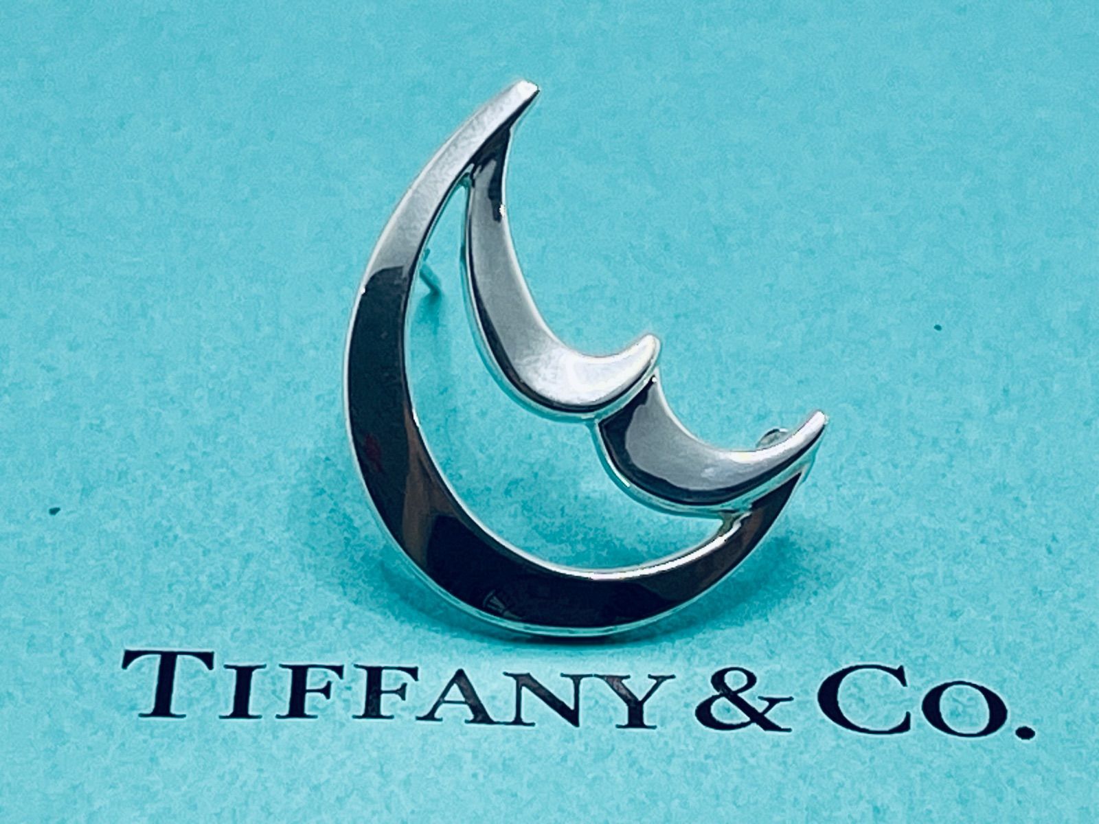 美品◎ ティファニー クレセントムーン 三日月 ブローチ シルバー925 a082 美品 Tiffany&Co. ティファニー クレセント ムーン ブローチ