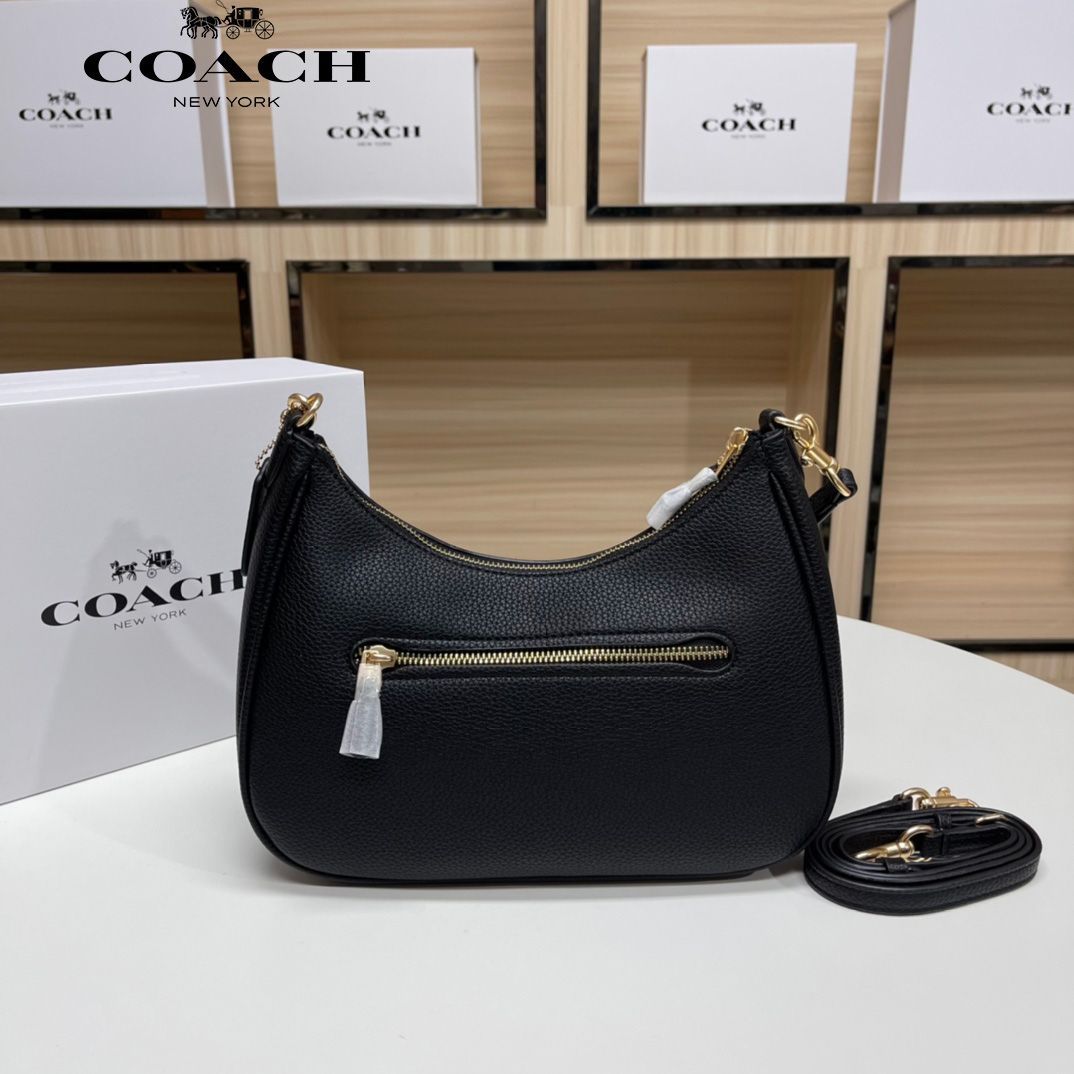 新品 COACH（コーチ）テリー ホーボートートバッグ レザー ブラック CJ517 - メルカリ