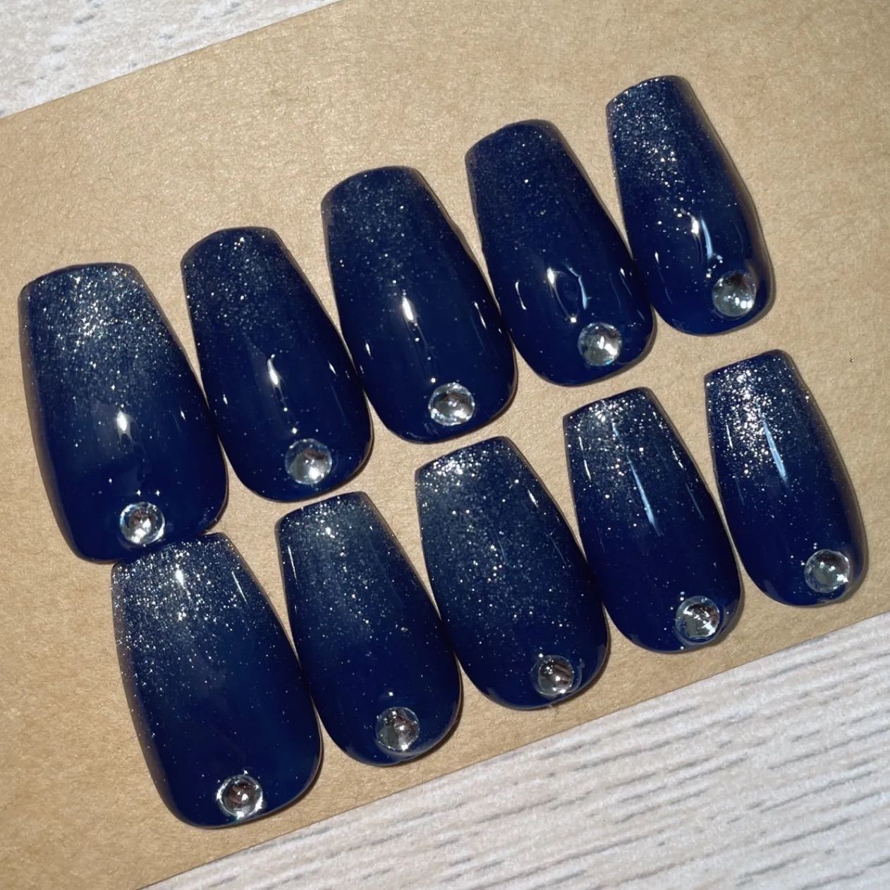 ネイビーマグネット♡ネイルチップ マグネットネイルチップ ネイビー ✴︎現品限り✴︎ - メルカリ