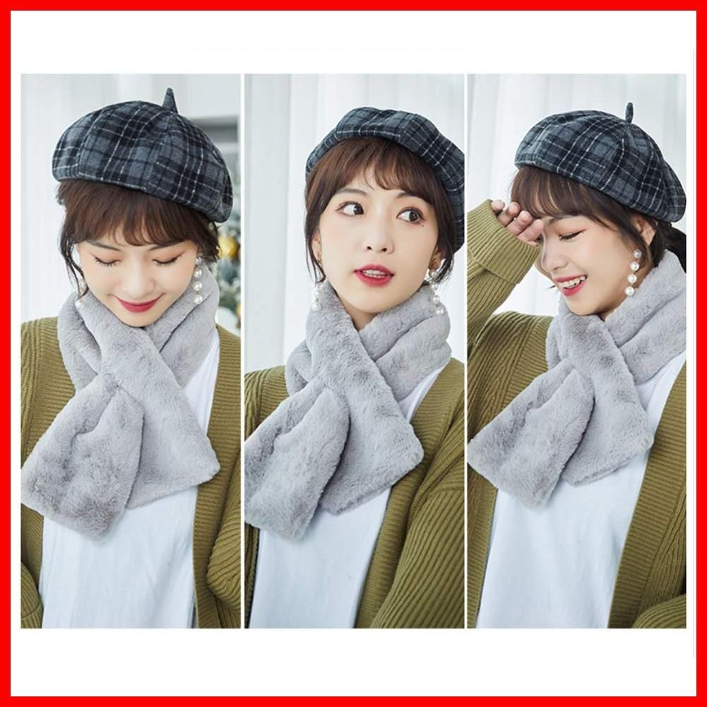 スヌード 柔らかなエコ毛皮