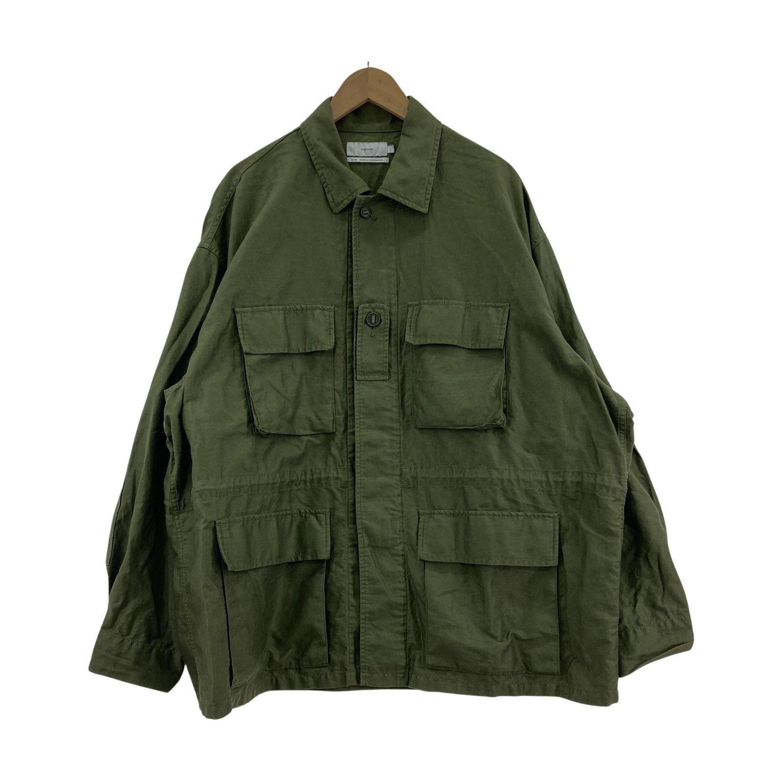 graphpaper/22SS/Cotton Linen Moleskin Military Jacket/2/オリーフ - メルカリ