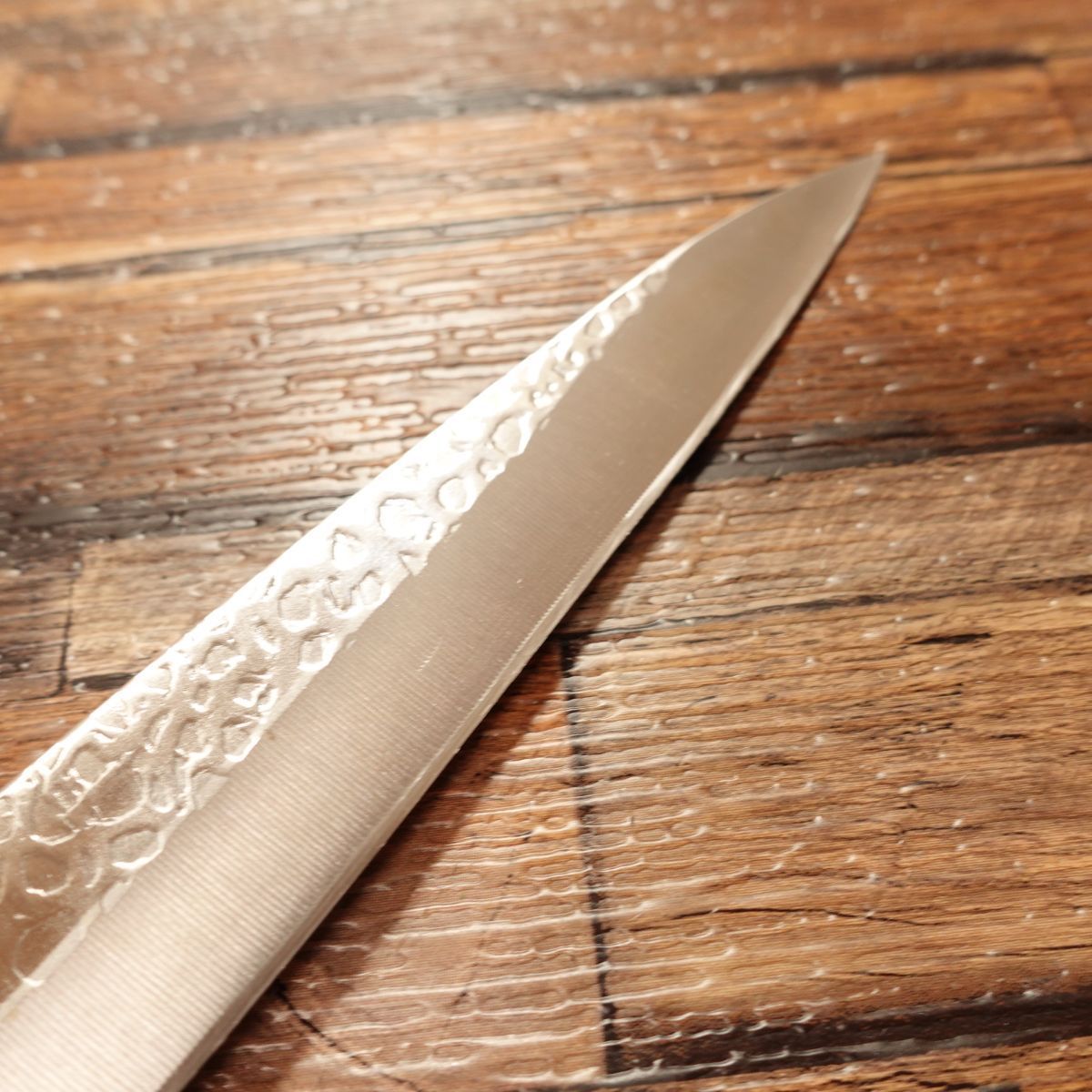 暁里 柳刃包丁 研ぎ済 槌目紋 刺身包丁 ステンレス - メルカリ