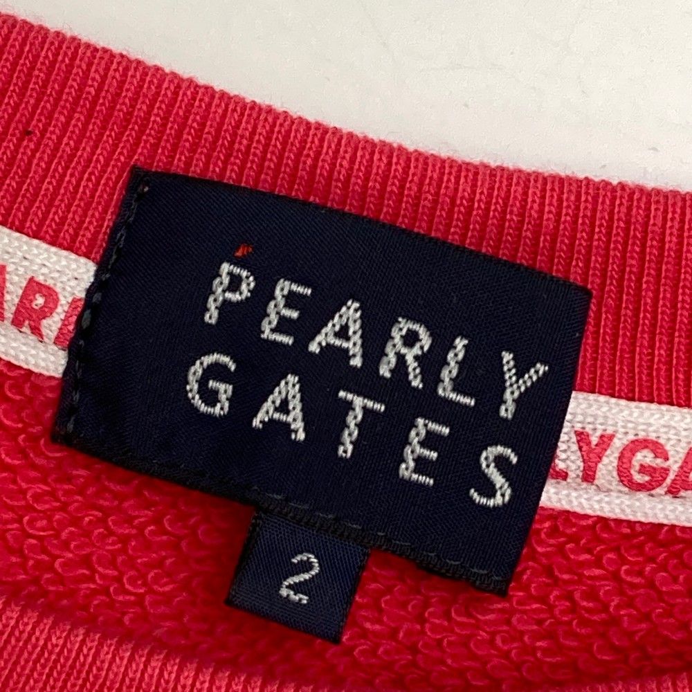 サイズ：2 PEARLY GATES パーリーゲイツ  長袖スウェット  ピンク系 [240101439037] ゴルフウェア レディース ストスト サイズ：2 PEARLY GATES パーリーゲイツ 長袖スウェット ピンク
