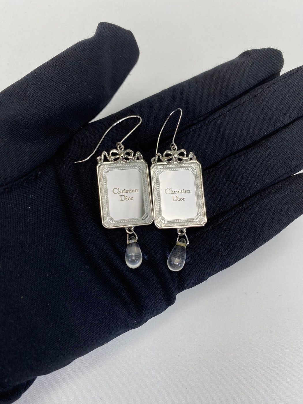 Dior ピアス ミラーフレーム ドロップピアス しずく 9436 Dior ディオール ピアス ミラーフレーム ドロップピアス しずく