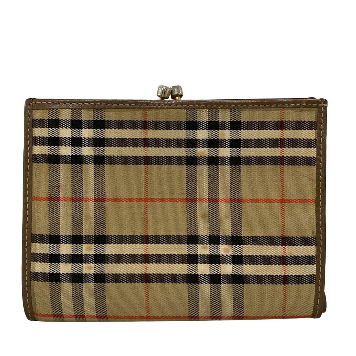 【送料無料ライン/39ショップ】 Burberry's(バーバリーズ) 2つ折り財布 - ブラウン×黒×マルチ 小物