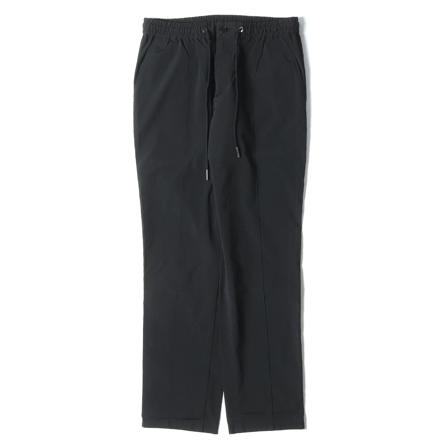 JOSEPH HOMME ジョゼフ オム パンツ ドローストリング ワンタック ストレッチ ナイロン イージーパンツ ブラック 黒 48 ボトムス ズボン ブランド カジュアル シンプル リラックス