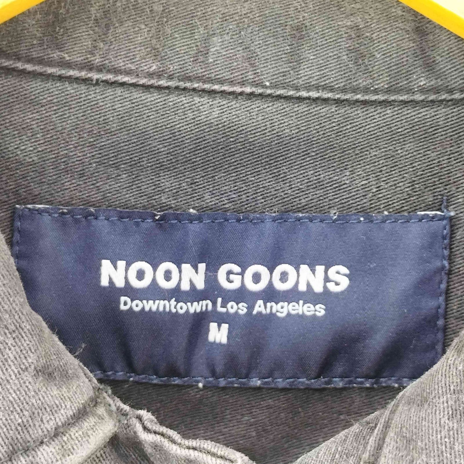 NOON GOON ロゴ刺繍 コットン長袖シャツ｜メンズ