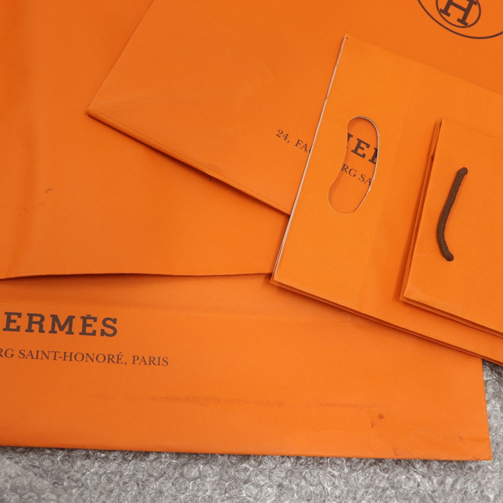 ITIC1G1VT8ZV HERMES エルメス BOX ショッパー 純正BOX 紙袋 化粧箱 オレンジ 空き箱 まとめ売り リボン ショッパー66枚 箱21個