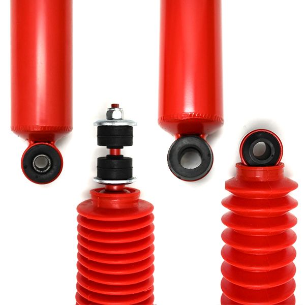 ハイエース 200系 ローダウン車用 ショックアブソーバー 1型 2型 3型 4型 フロント リア 1台分セット カスタム パーツ ローダウン ショック アブソーバー サスペンション リアショック 赤 レッド 改善 FFCRYSTALESIA_COM