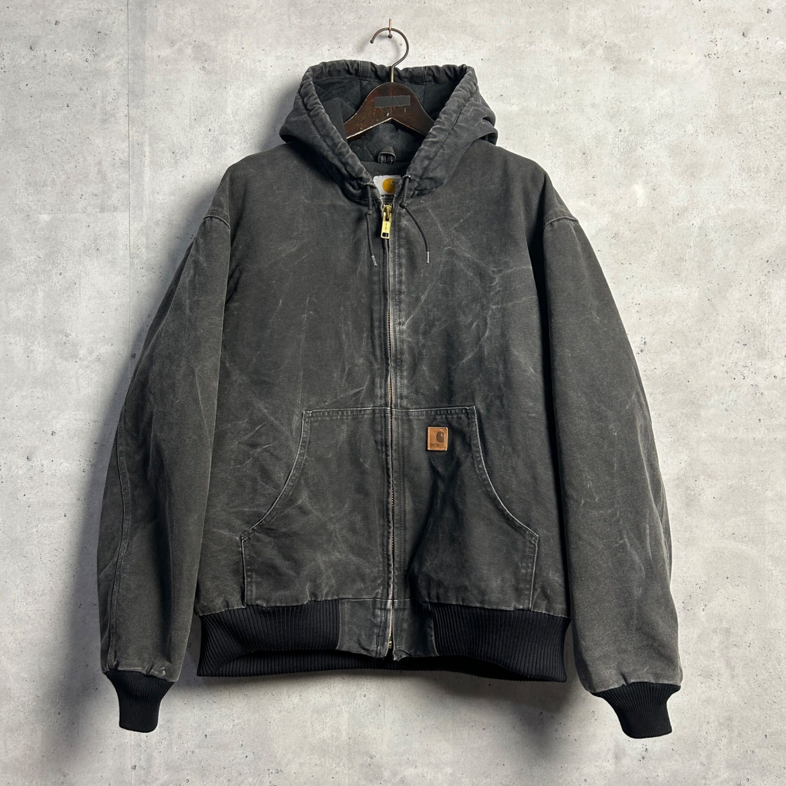 carhartt カーハート active jacket アクティブジャケット "サンドストーン" ブラック 古着