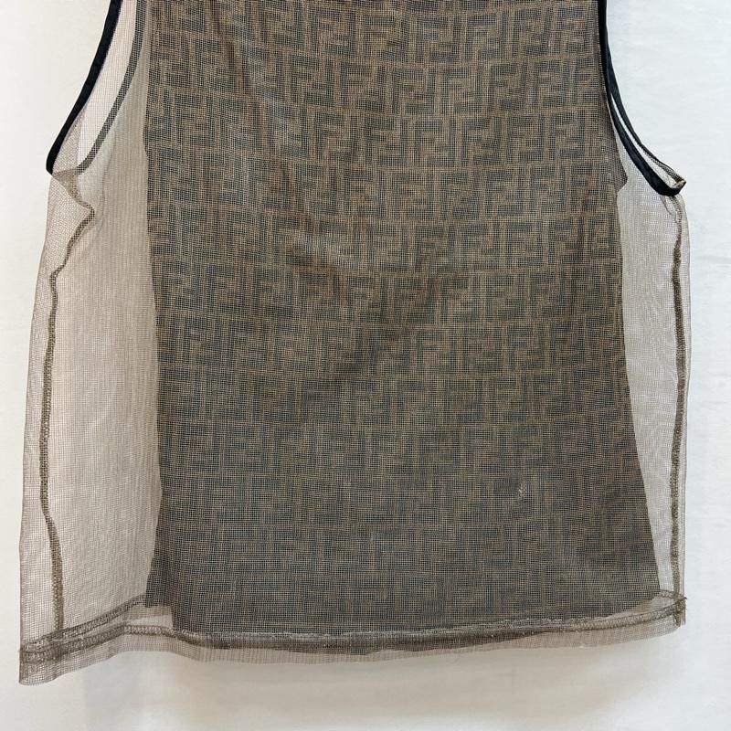 FENDI・総ズッカ・タンクトップ FENDI フェンディ タンクトップ ズッカ柄 レイヤード メッシュ