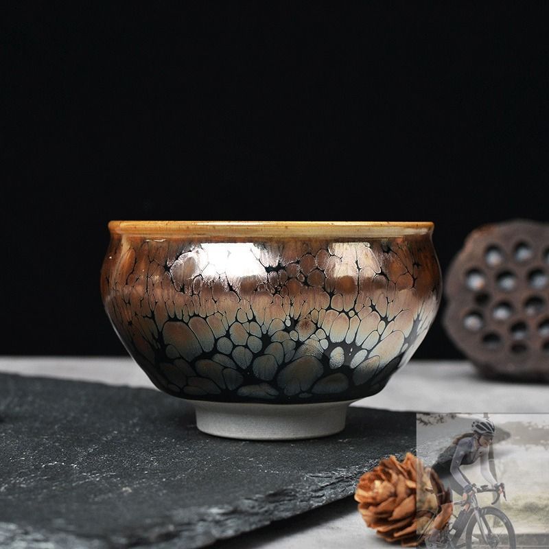 曜変天目茶碗 茶道具 曜変天目茶碗 茶道具 お茶碗 酒器 陶芸用品 2個