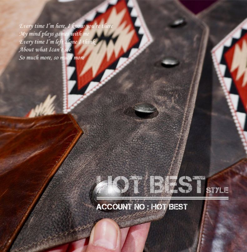 カウハイド ジャガード柄 本革 メンズ レザーベスト 本革ベスト 皮ベスト ジレ レザージャケット 牛革 カウハイド ジャガード柄 本革 メンズ レザーベスト 本革ベスト 皮