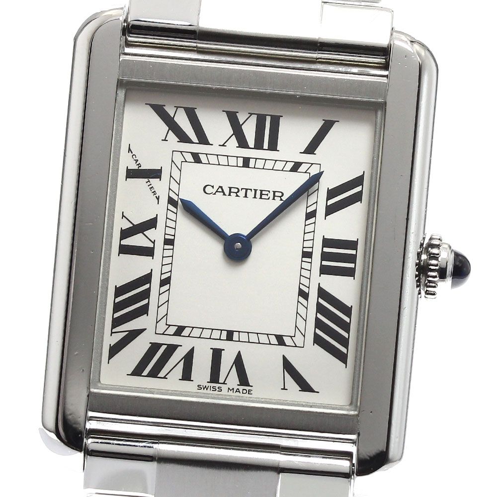 カルティエ CARTIER W5200013 タンクソロ SM クォーツ レディース保証書付き_906417