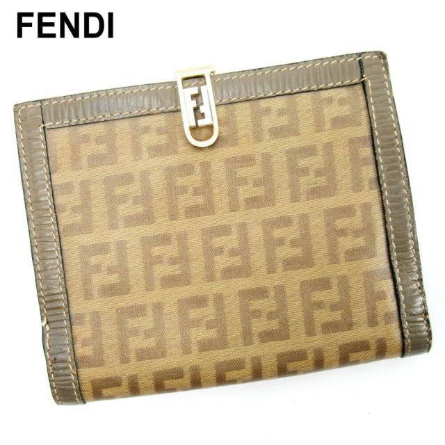 FENDI フェンディ ズッキーノ 折り財布 ベージュ 楽天市場】FENDI(フェンディ) ズッキーノ コンパクトジップ財布