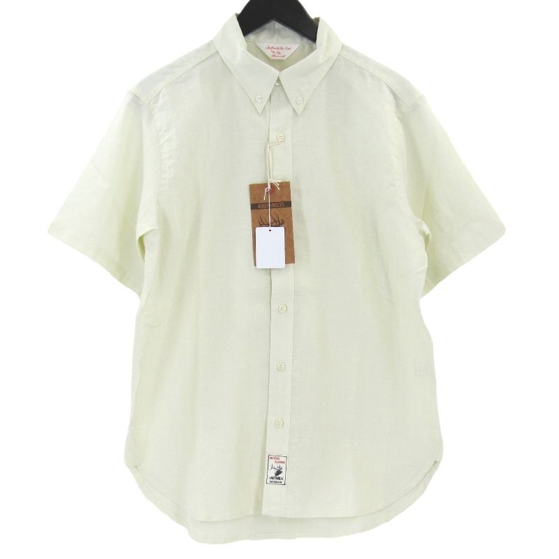 ♥ ANDFAMILYS アンドファミリー C.L.B.D S|S SHIRTS SHS-2506814 半袖ボタンダウンシャツ ホワイト 白 S タグ付き 65008579