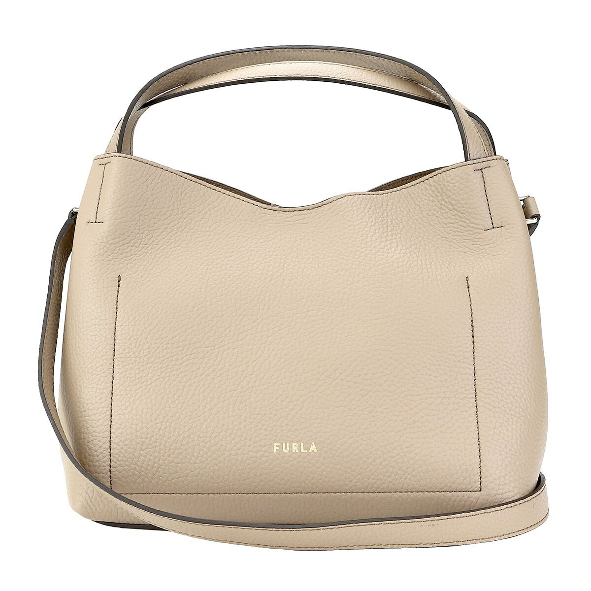 新品 フルラ FURLA ハンドバッグ プリムラ HOBOBAG S グレージュ  