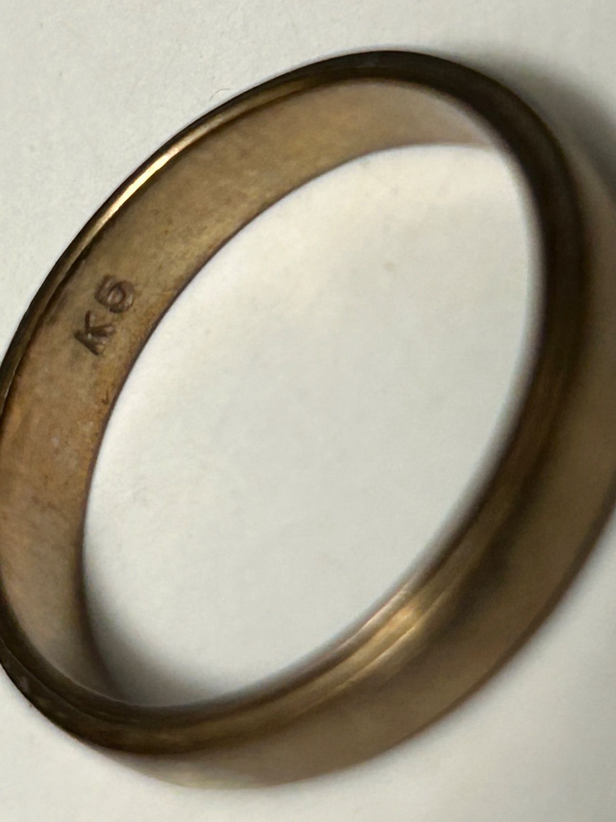 在庫2000年代初期K5刻印GOLDプレーンモデルRING黄金サイズ18号