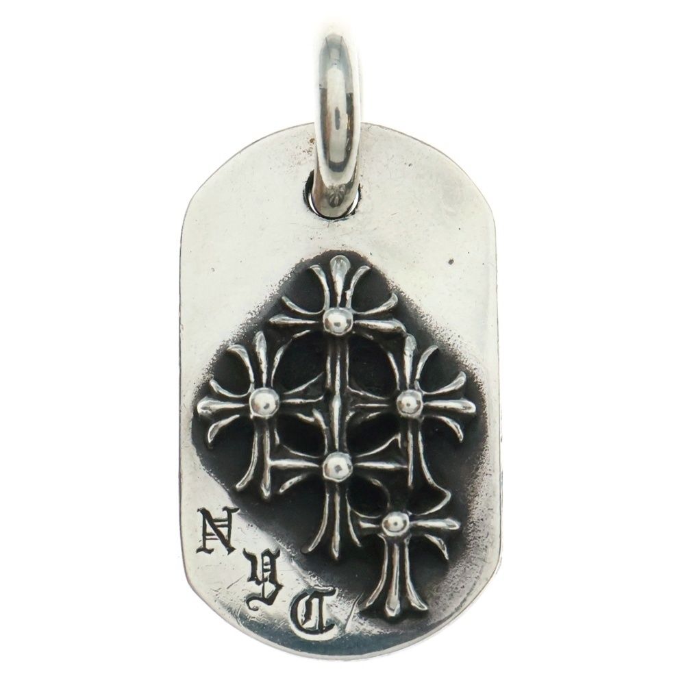 CHROME HEARTS クロムハーツ NYC DOG TAG RAISED CEMETERY レイズドセメタリー ドッグタグ ペンダント ネックレストップ シルバー