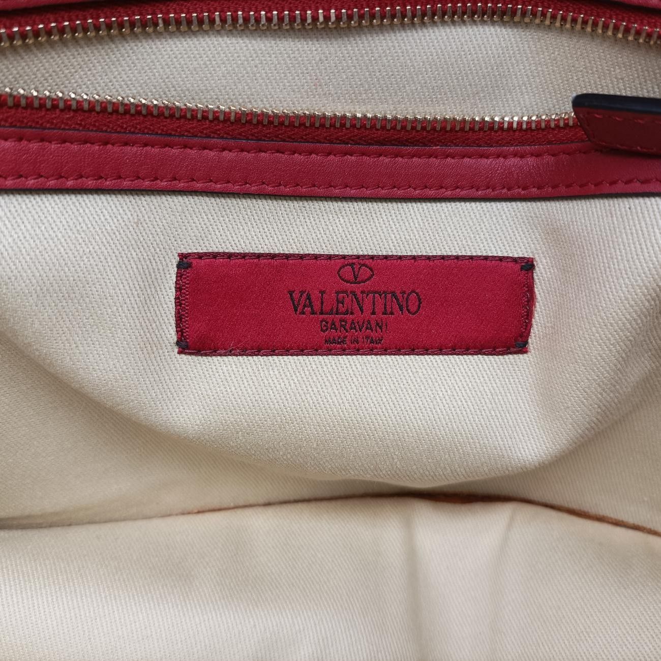 ヴァレンティノValentinoロックスタッズグラムロックミディアムレッドレザーBL-Z398VIT2