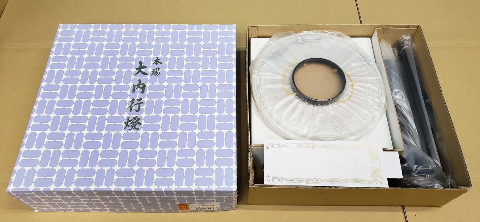 和紙 岐阜提灯・高台9号古代色 絹張 組立式 JOA-156 - メルカリ