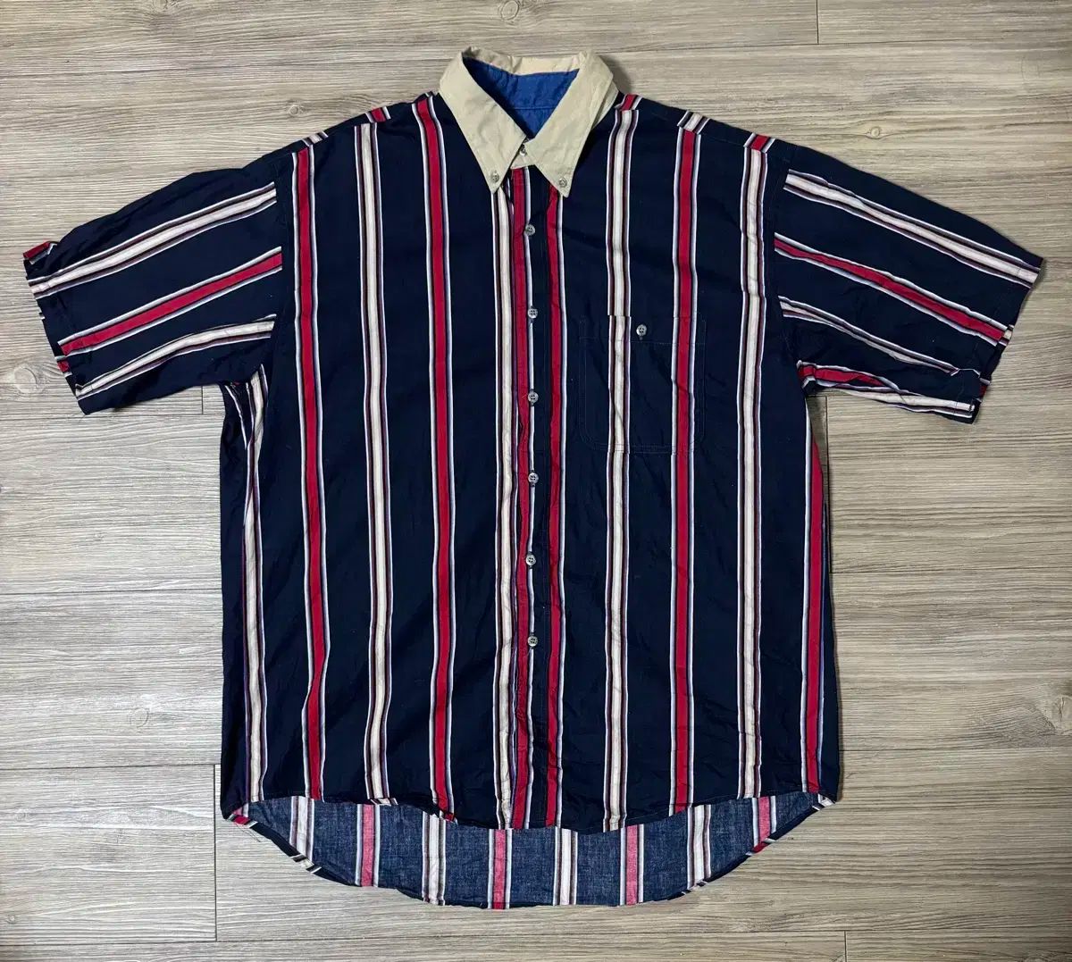 8 90s usa Wrangler ラングラー ストライプ bd シャツ