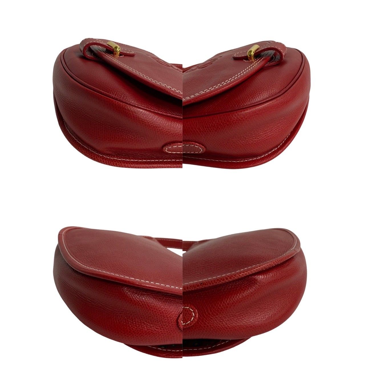 未使用保管品 LOEWE ロエベ ヴィンテージ アナグラム ロゴ レザー ミニ