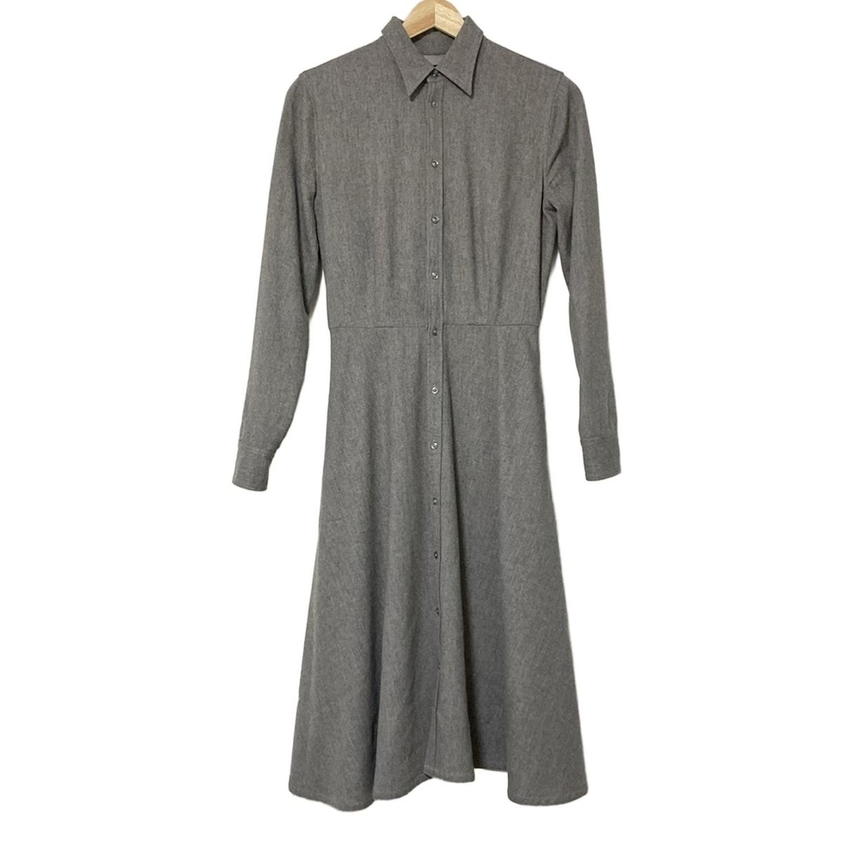 RalphLauren ラルフローレン ワンピース サイズ2 S レディース - グレー レギュラー 長袖 ロング シャツワンピ
