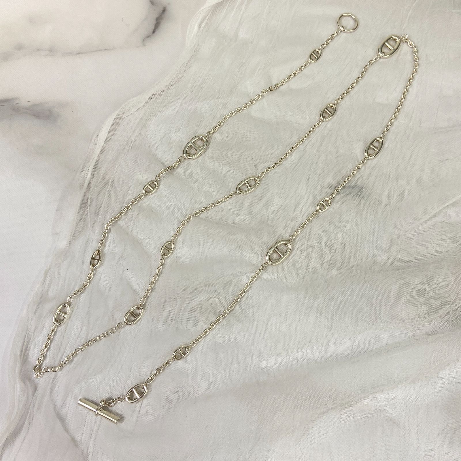 鑑定済み【 美品 】エルメス 《 ファランドール 》 120 シルバー925 