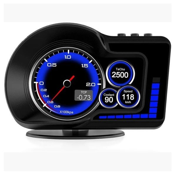 HUD ヘッドアップディスプレイ OBD2＋GPS両方対応 F15 車載スピードメーター インターフェース切り替え タコメーター RPM
