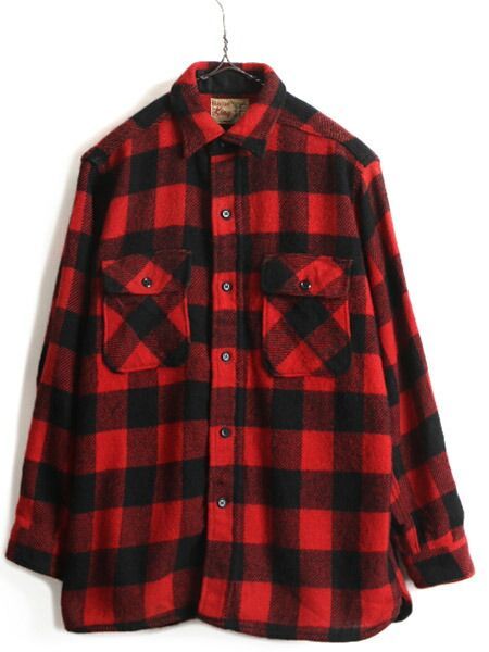 70s BIGMAC好配色チェック ヘビーネルシャツ USA製ビンテージL程度 好配色 70s BIG MACビッグマック チェックシャツ ネルシャツ L 古着