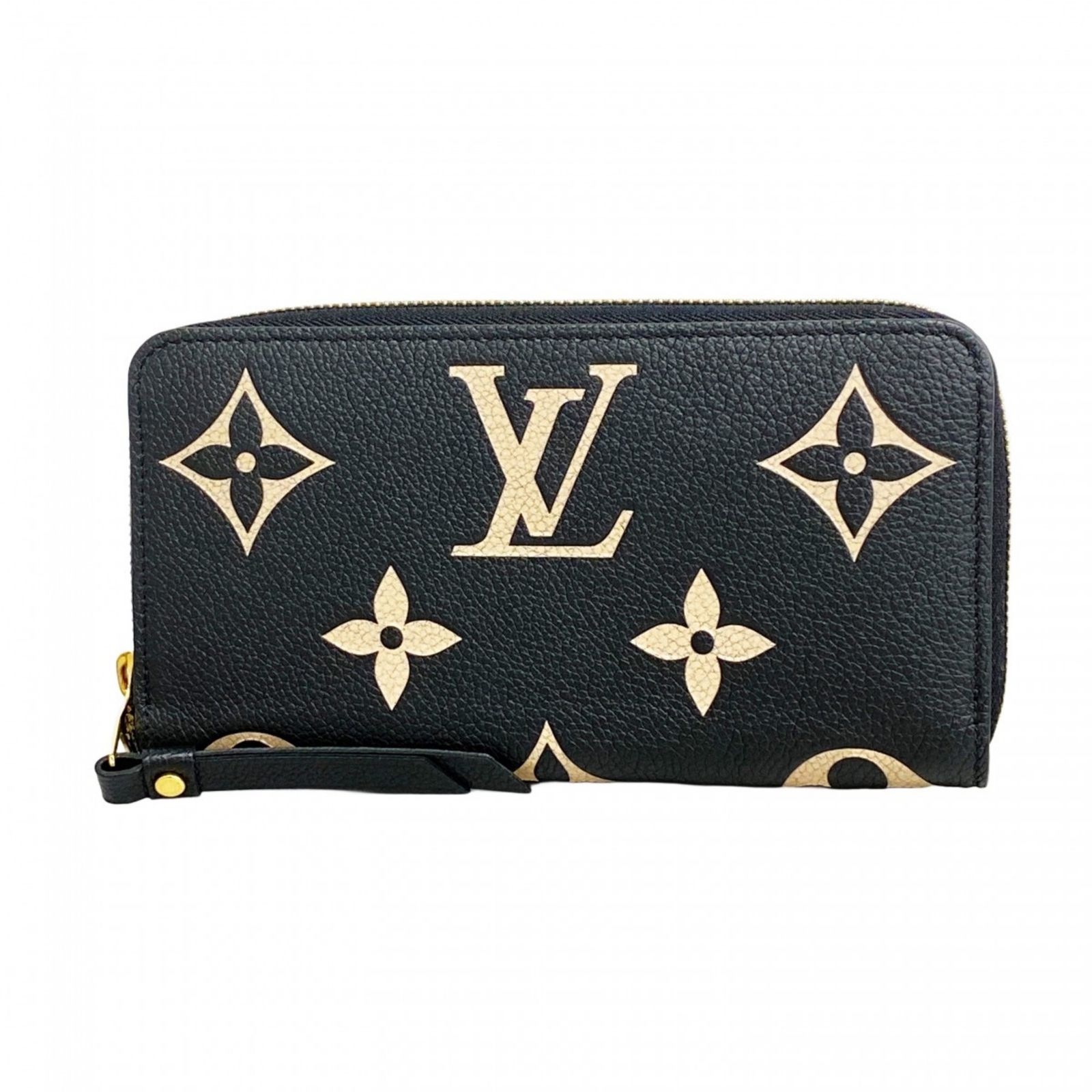 ルイ ヴィトン Louis Vuitton ルイ ヴィトン 長財布 モノグラム アンプラント バイ ジッピーウォレット M80481 ブラックベージュレディース