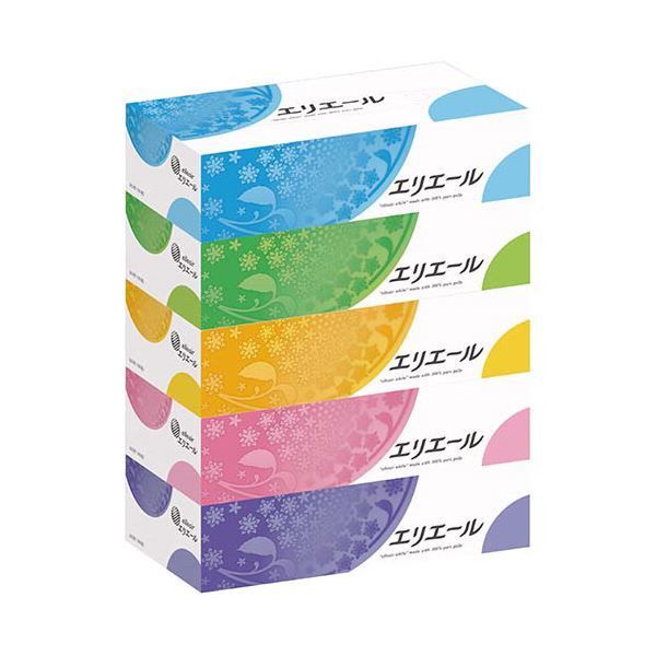 大王製紙 エリエールティシュー180組/箱 1セット（60箱：5箱×12パック