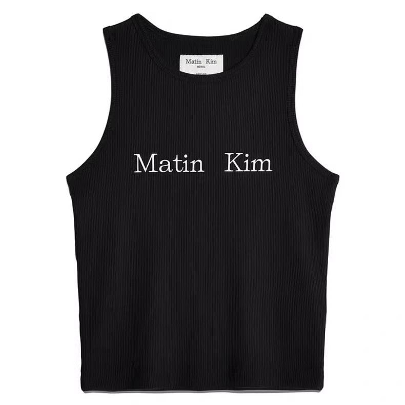 マーティンキム MATIN LOGO SLEEVELESS CROP TOP 新品未使用-3色選択可能】MATIN KIM マーティンキム LOGO